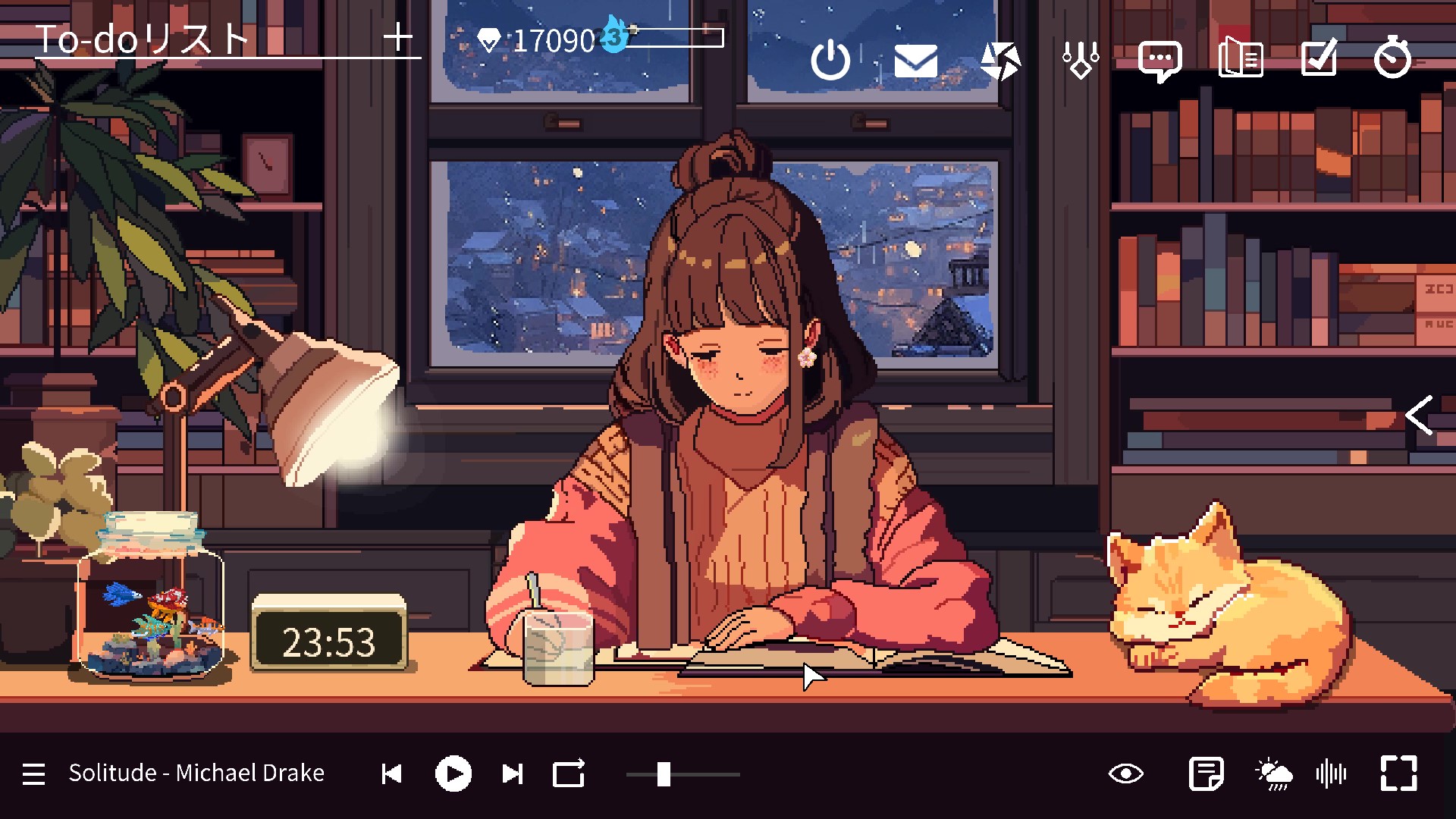 ローファイミュージック×ドット絵グラでチルいひと時をお届けするツールソフト『Chill Pulse』。勉強する女の子と机で眠るネコがかわいい -  INDIE GAMES JOURNAL（インディーゲームジャーナル）