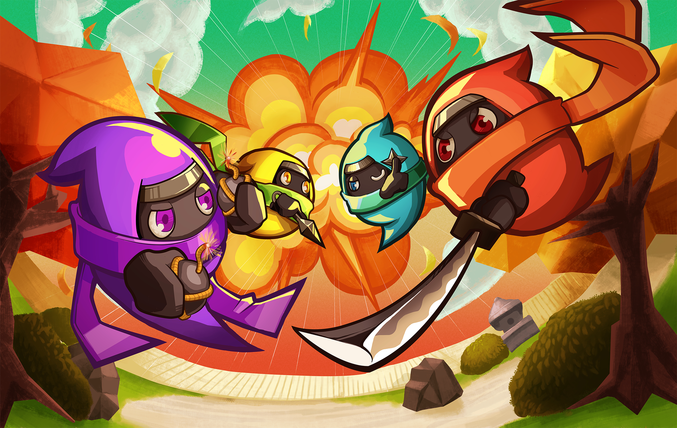 3Dアクションパーティー対戦『ニンジャム！』4月28日にリリース